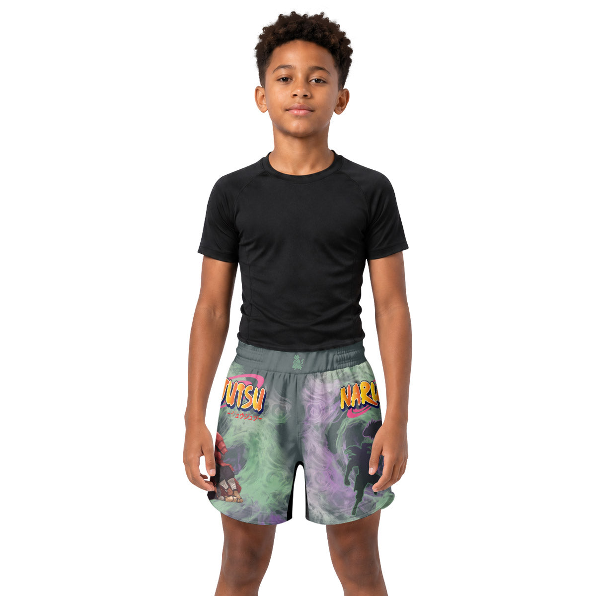 Naruto Hashirama Versus Madara Kids Grappling Shorts