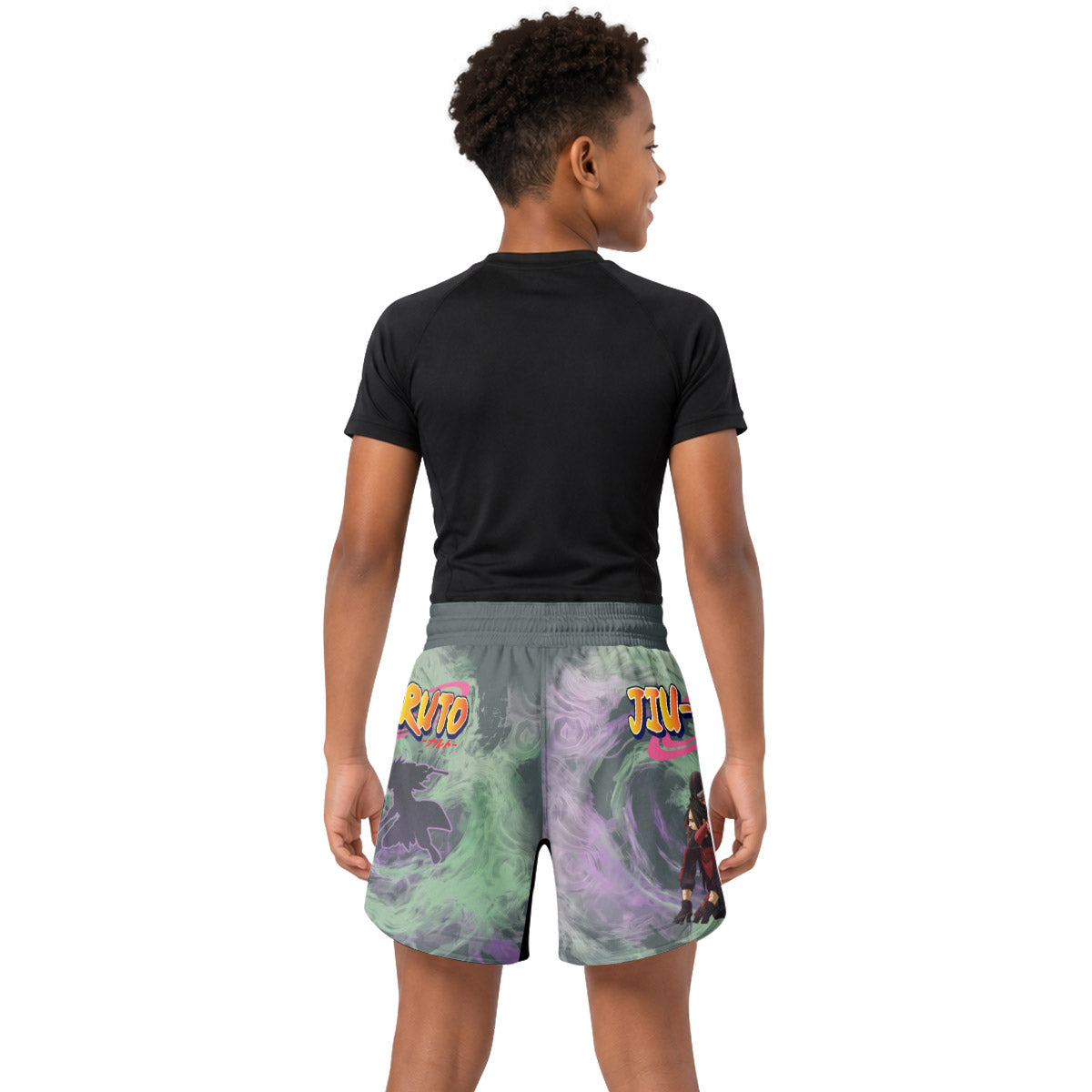 Naruto Hashirama Versus Madara Kids Grappling Shorts