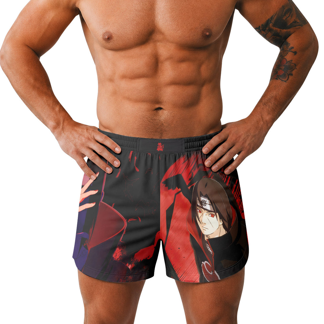 Naruto Itachi Akatsuki Grappling Shorts