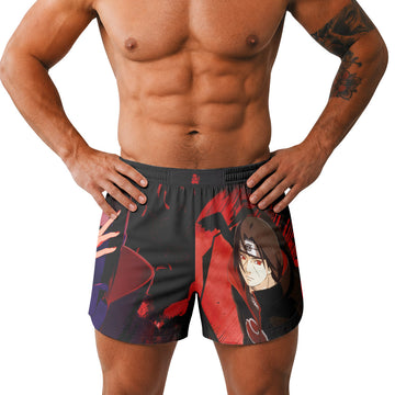 Naruto Itachi Akatsuki Grappling Shorts