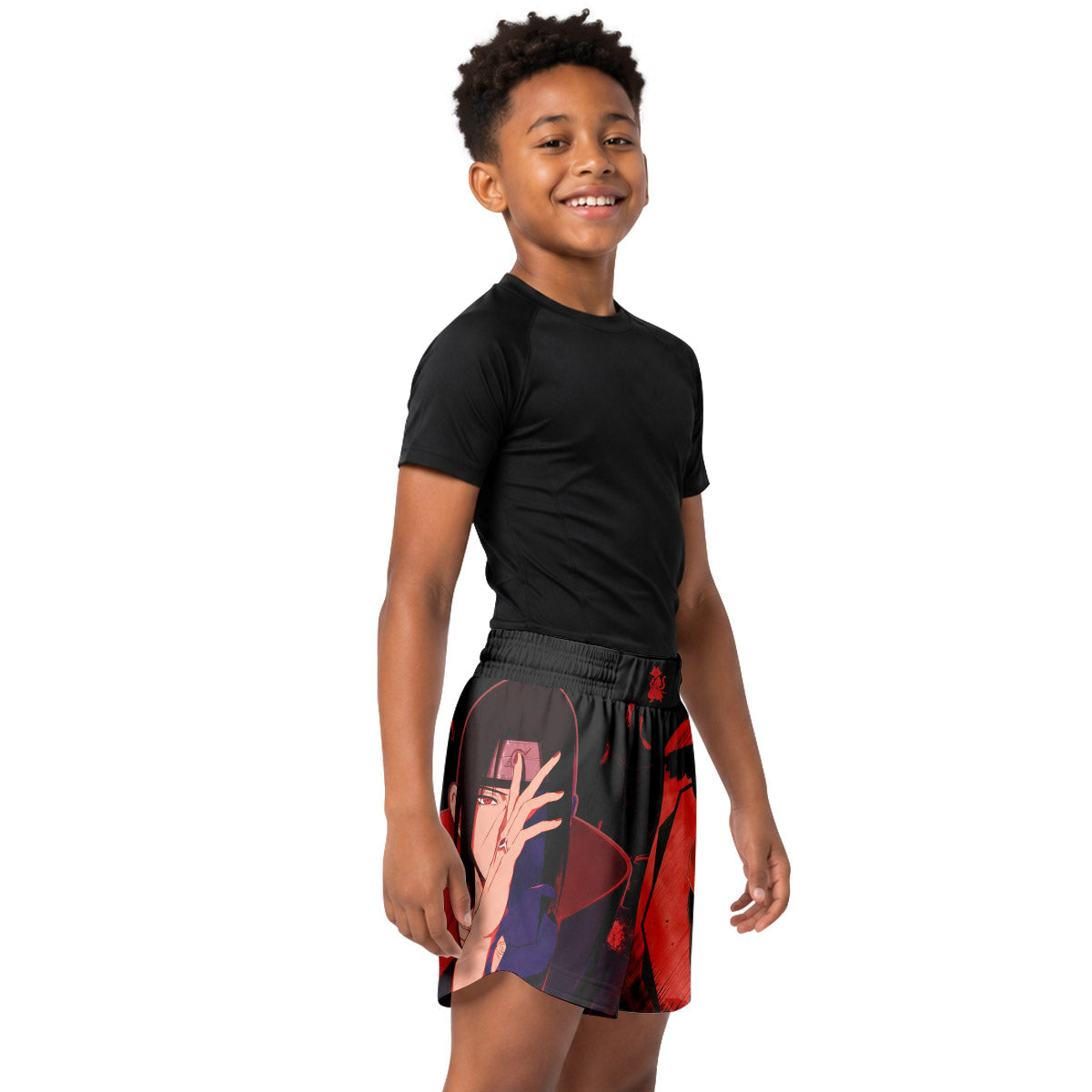 Naruto Itachi Akatsuki Kids Grappling Shorts