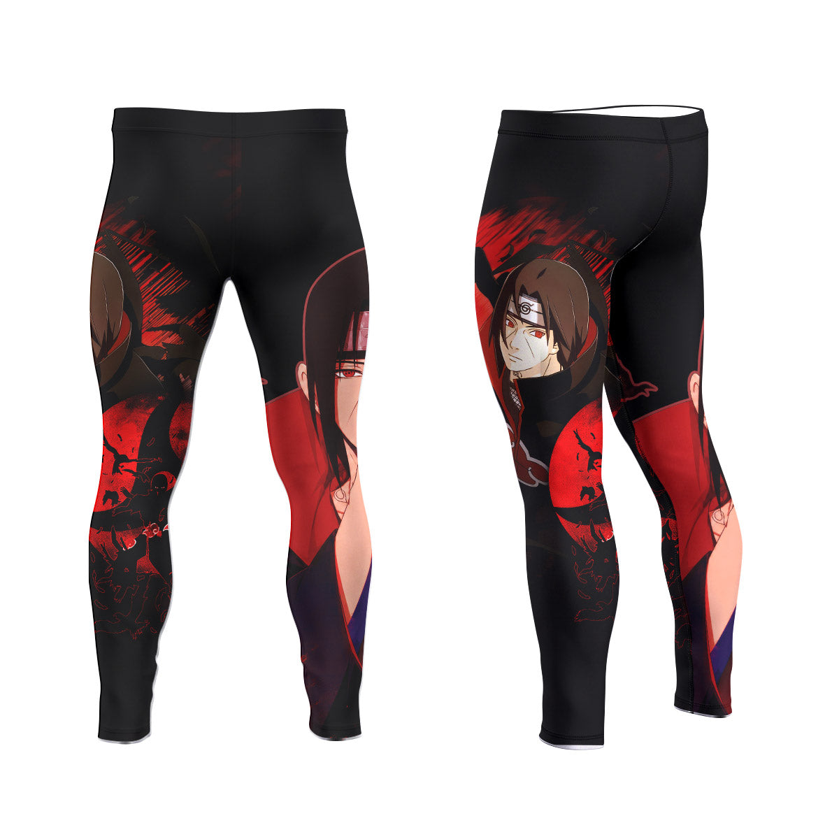  Naruto Itachi Akatsuki Men's Compression Leggings