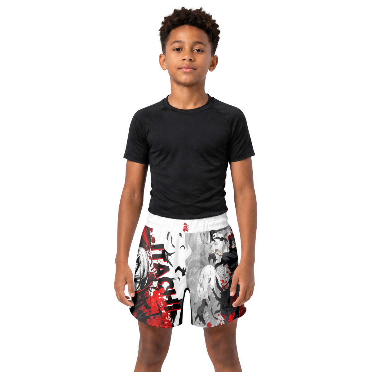 Naruto Itachi Genjutsu Kids Grappling Shorts