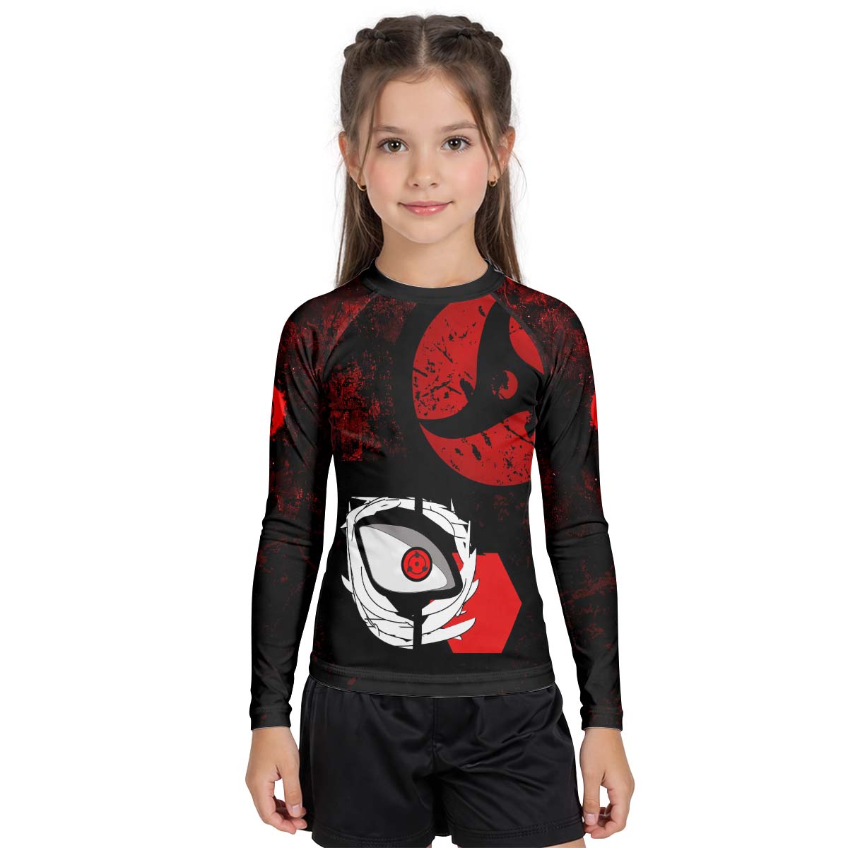 Naruto Itachi Sharingan Kid Rash Guard