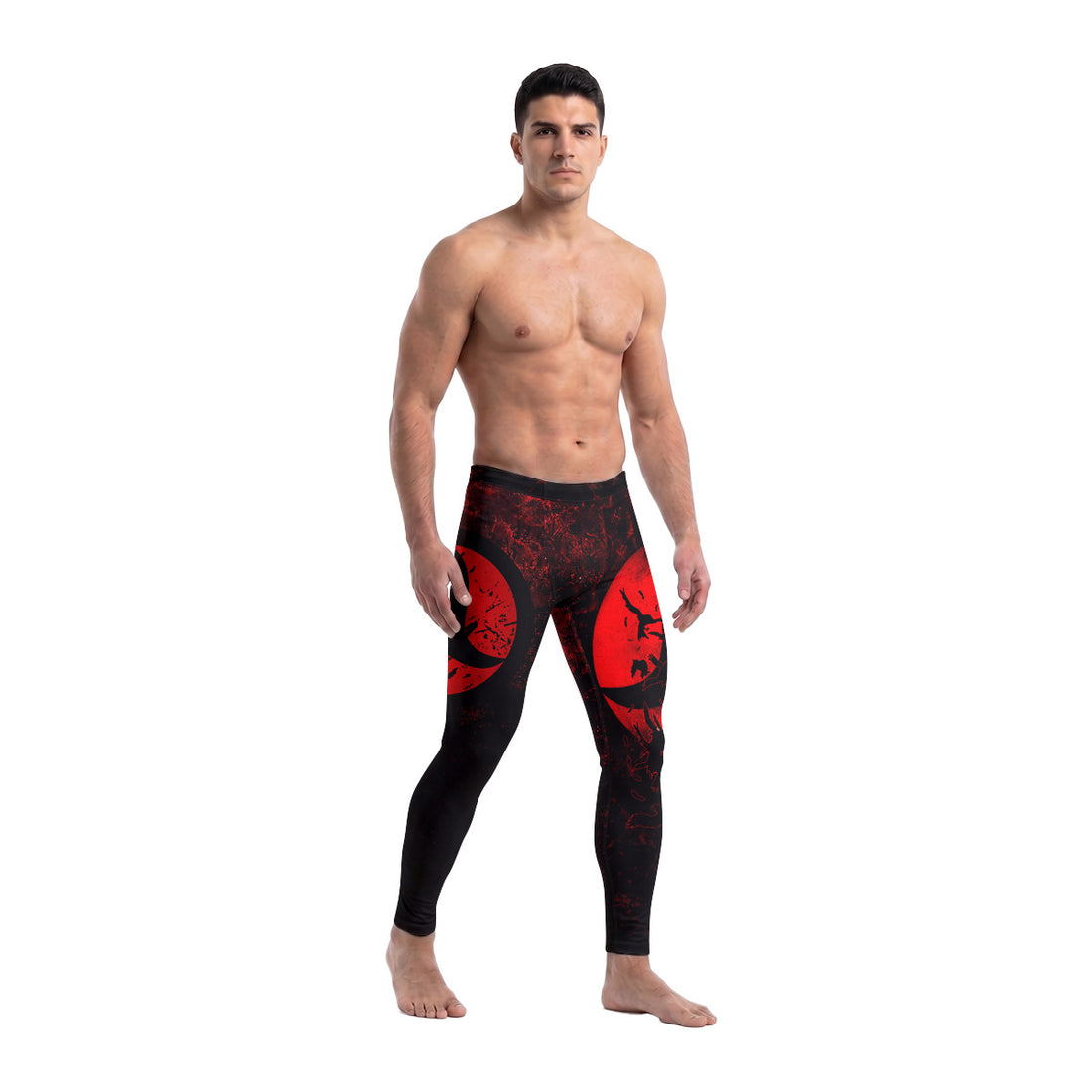  Naruto Itachi Sharingan Men's Compression Leggings