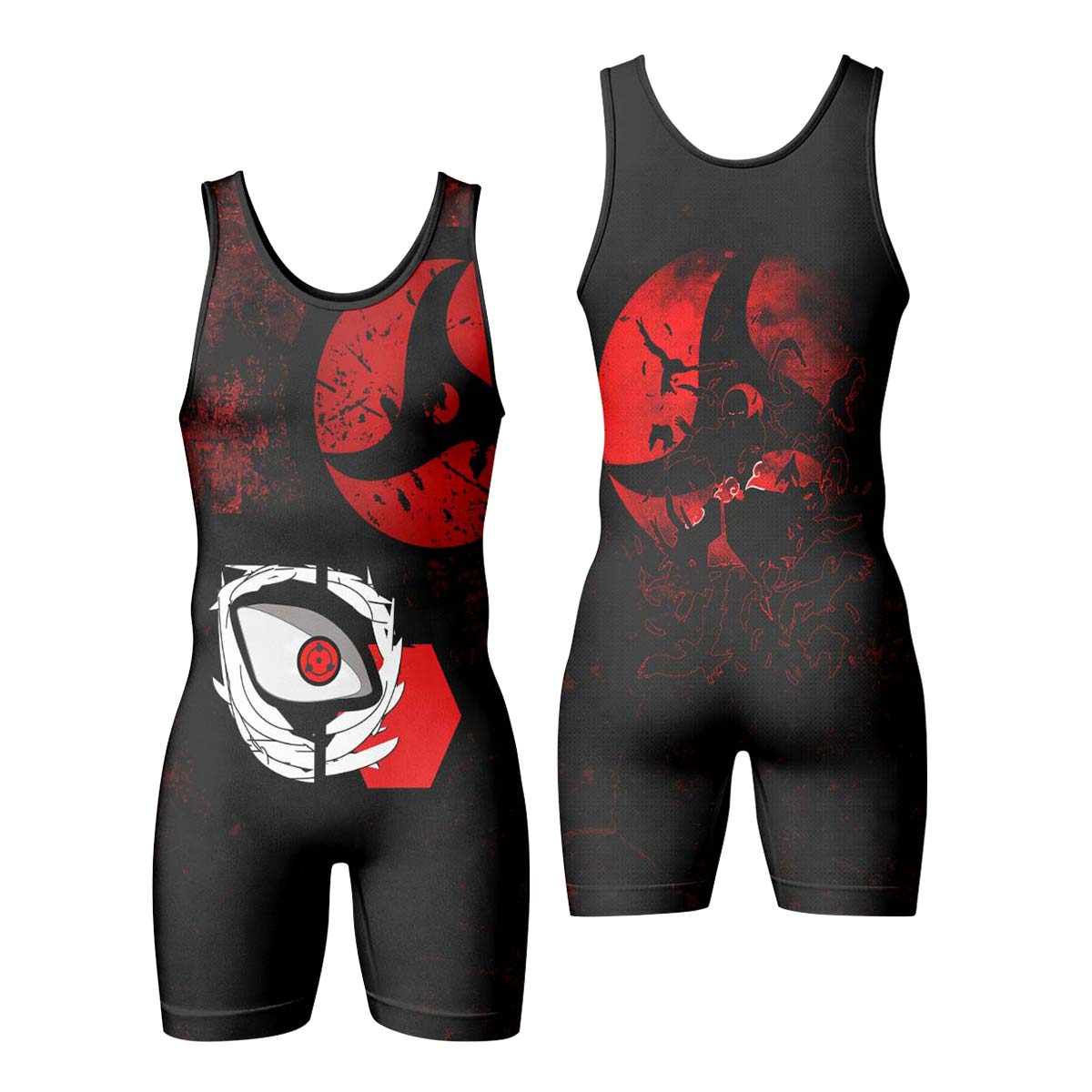 Naruto Itachi Sharingan Wrestling Singlet