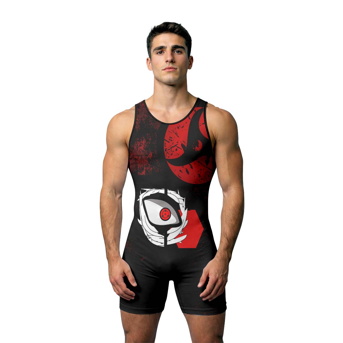 Naruto Itachi Sharingan Wrestling Singlet