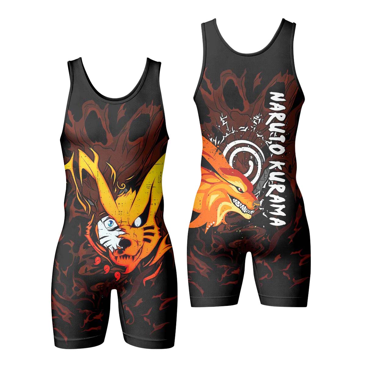  Naruto Kurama Wrestling Singlet