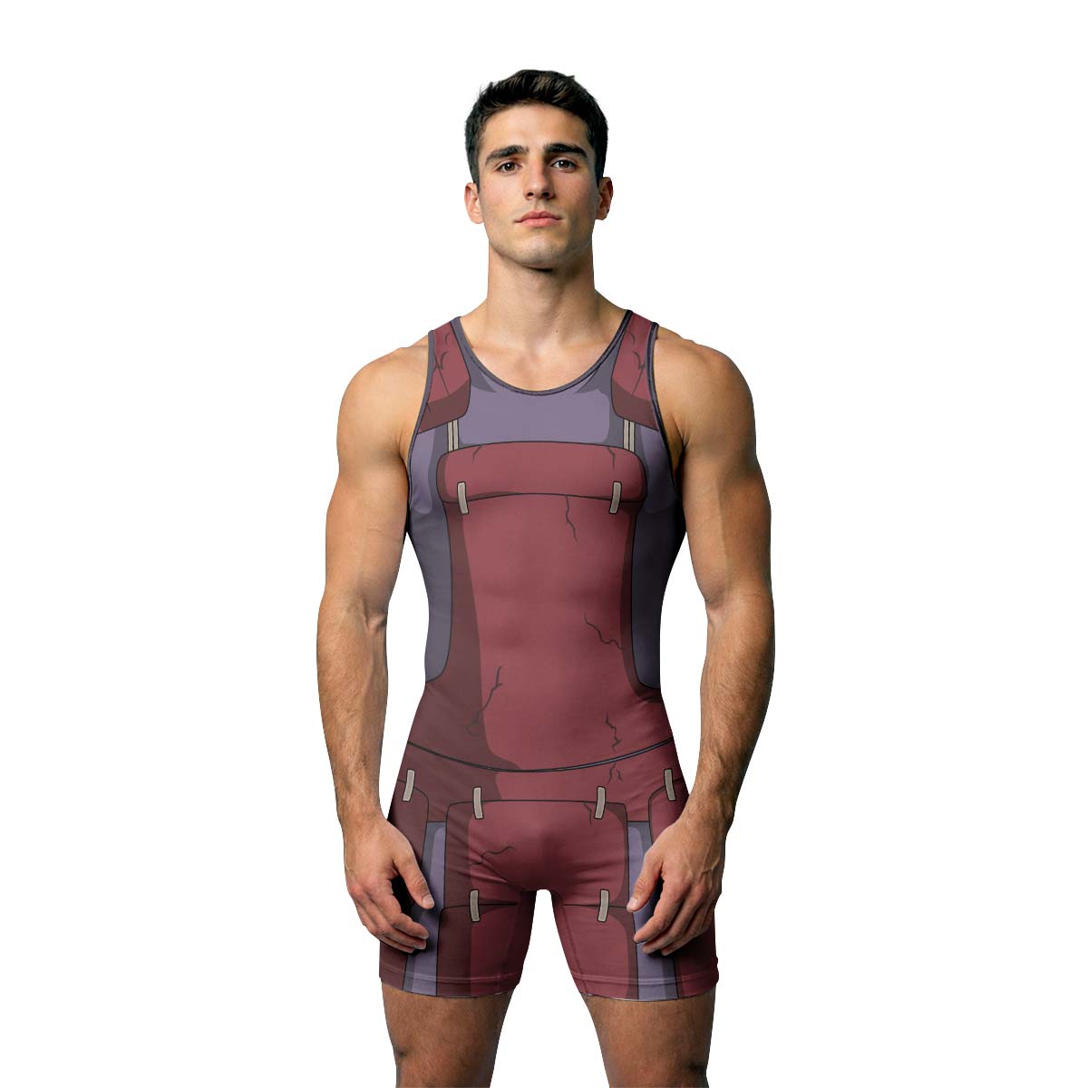 Naruto Uchiha Madara Armor Wrestling Singlet