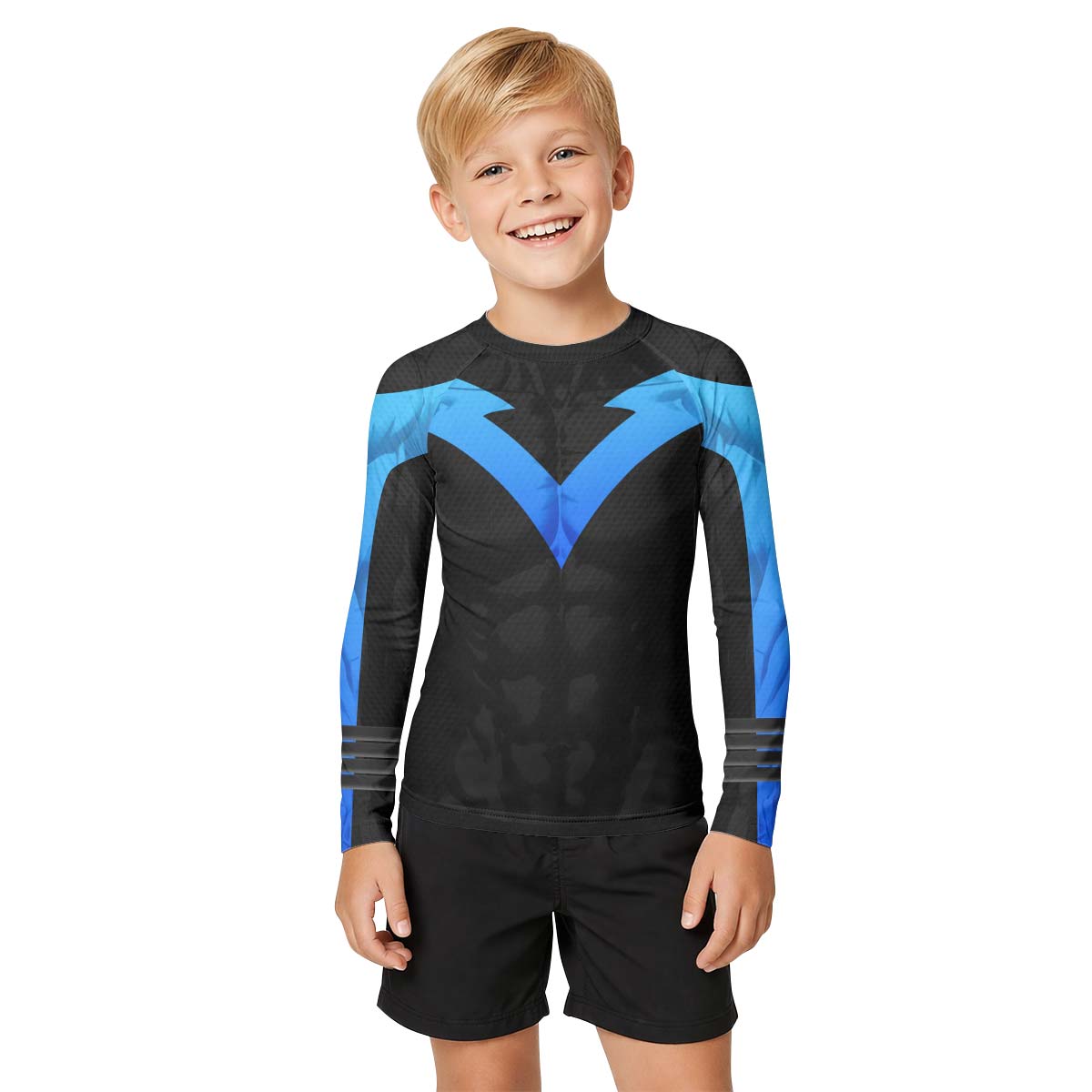 Nightwing Cosplay Kids Rash Guard