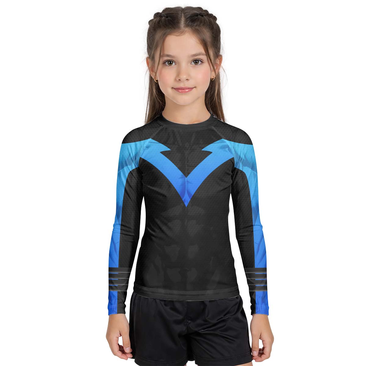 Nightwing Cosplay Kids Rash Guard