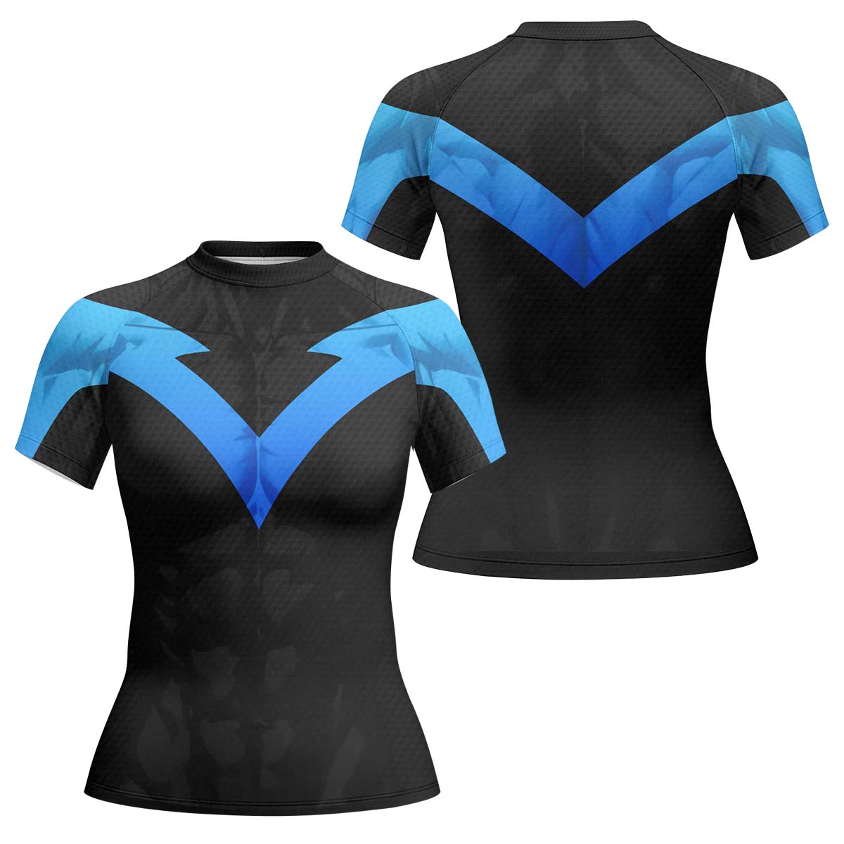  Nightwing Cosplay Rash Guard