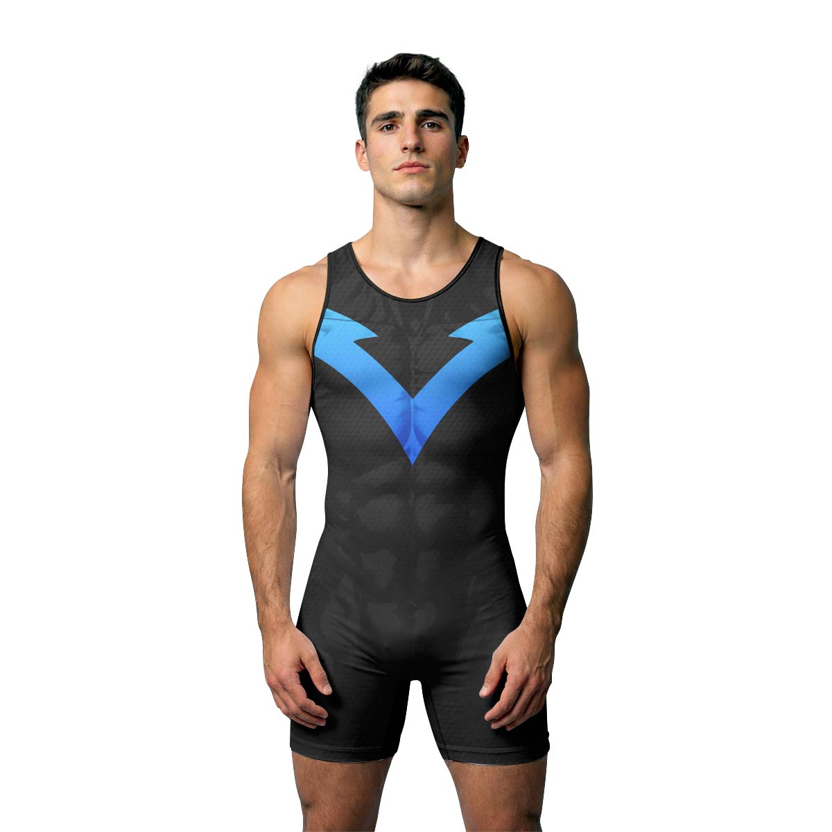 Nightwing Cosplay Wrestling Singlet