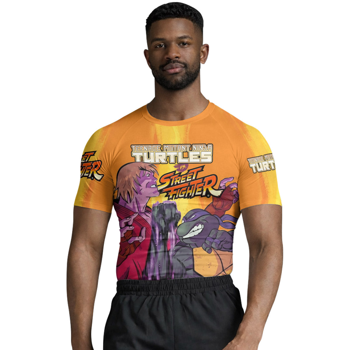 Ninja Turtle Versus Street Fighter Rash Guard