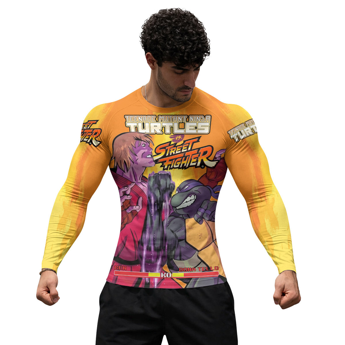 Ninja Turtle Versus Street Fighter Rash Guard