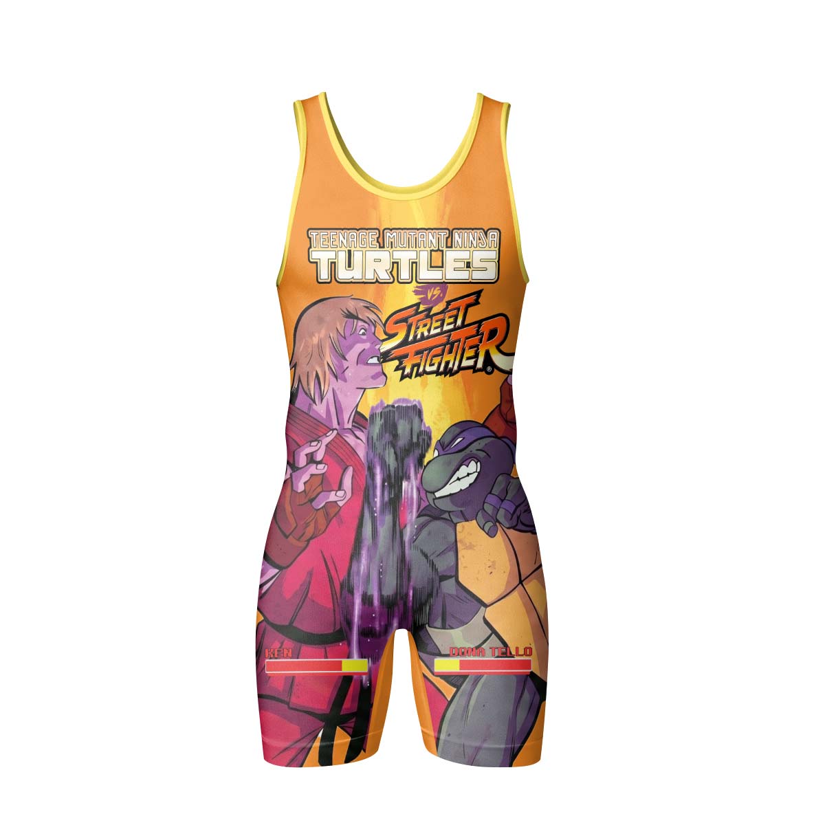 Ninja Turtle Versus Street Fighter Wrestling Singlet