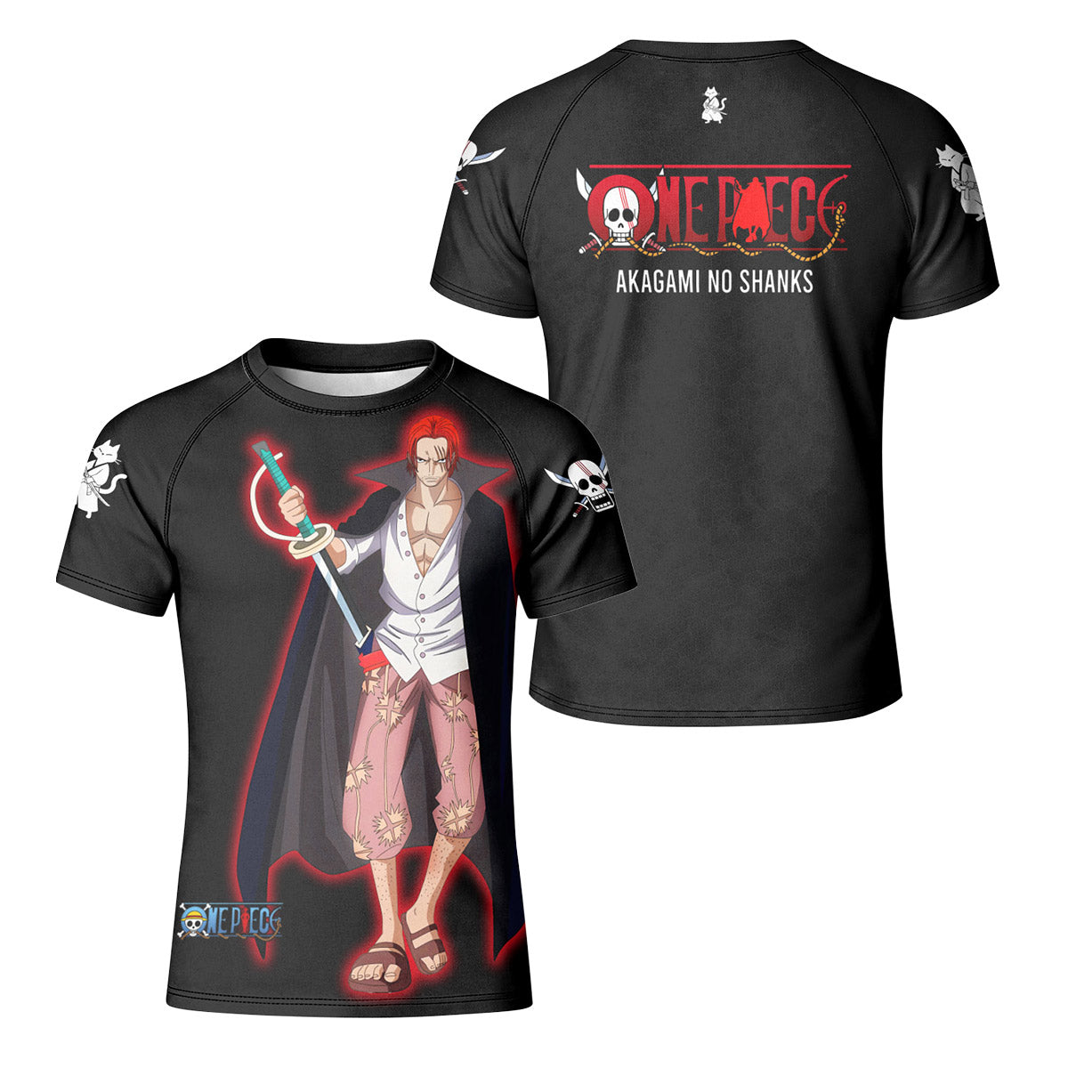 One Piece Akagami no Shanks Kid Rash Guard