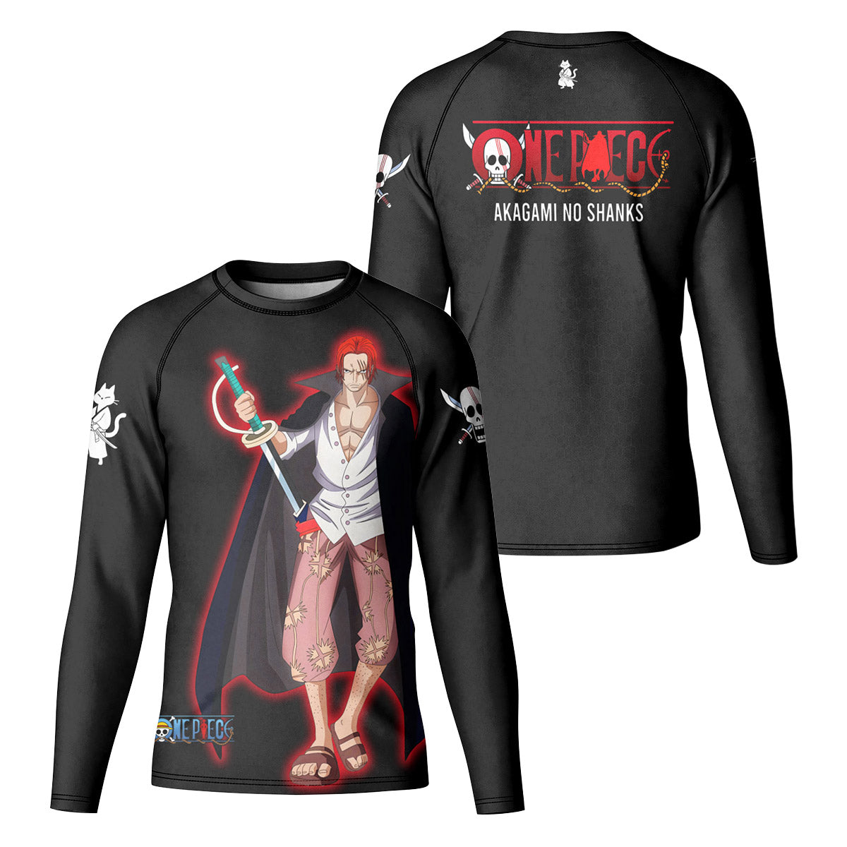 One Piece Akagami no Shanks Kid Rash Guard