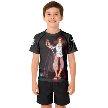 One Piece Akagami no Shanks Kid Rash Guard