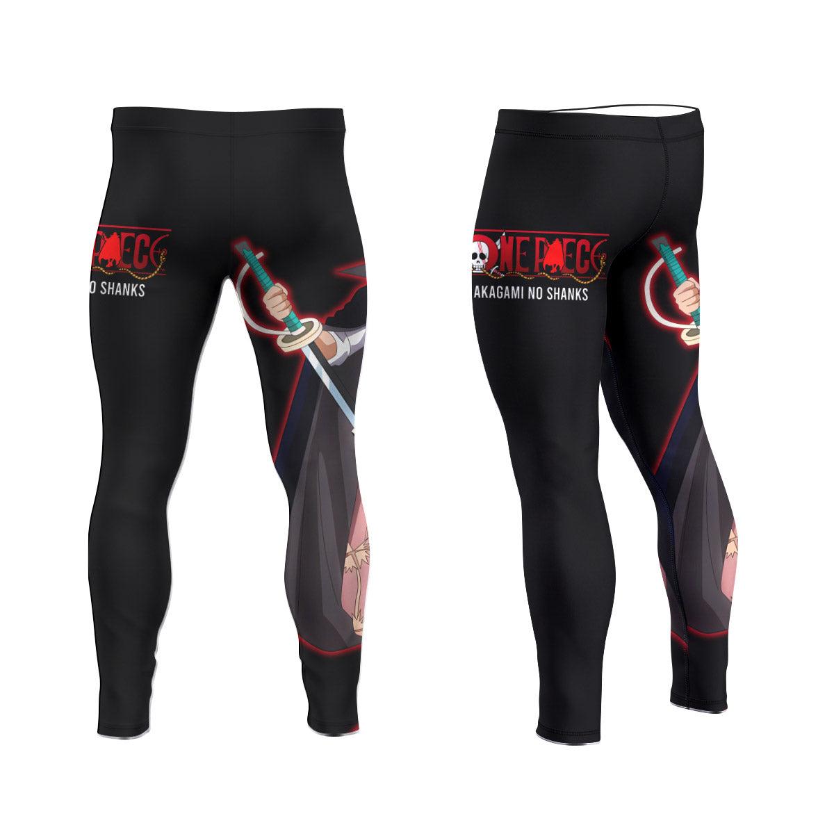  One Piece Akagami no Shanks Men's Compression Leggings