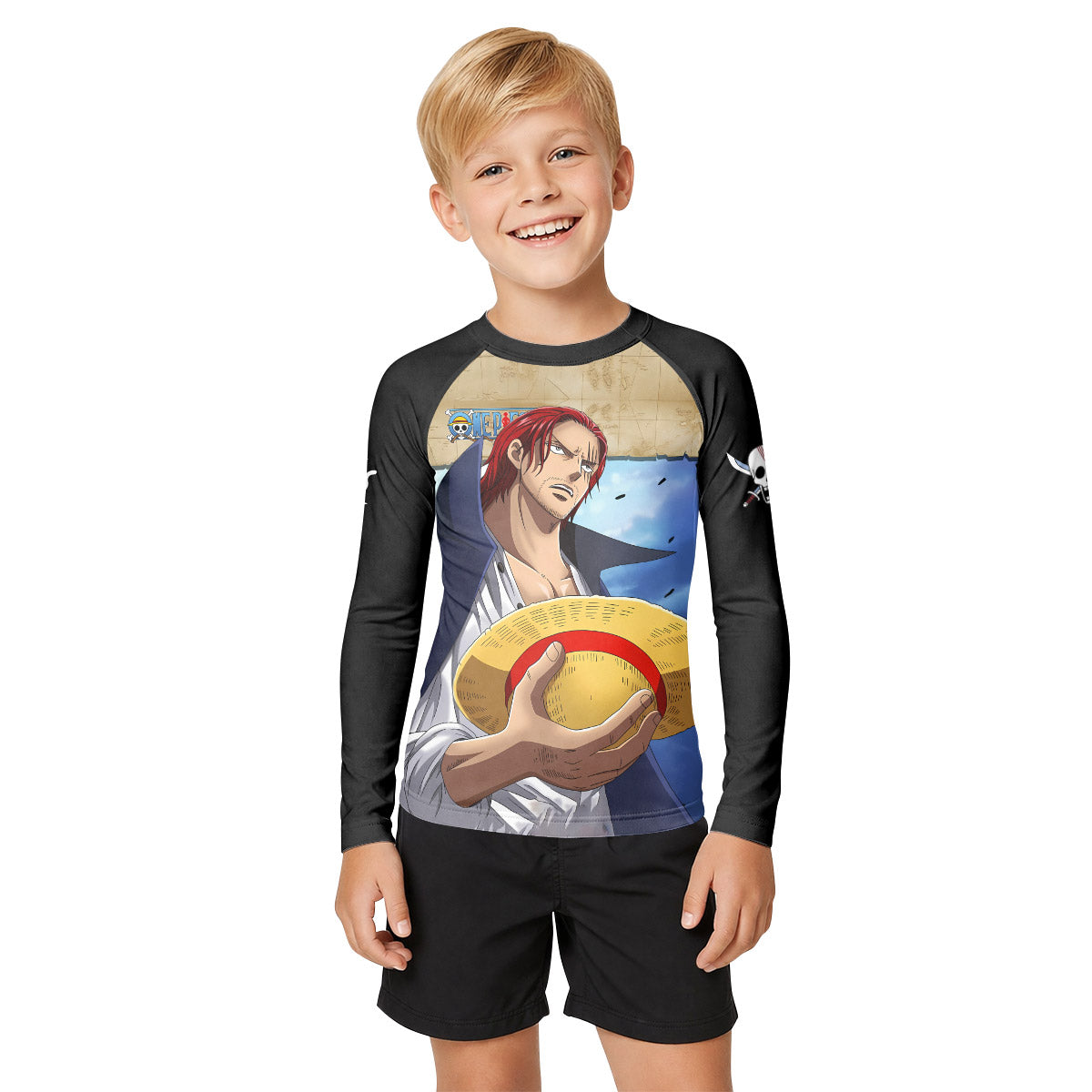 One Piece Four Emperor Shanks Kid Rash Guard