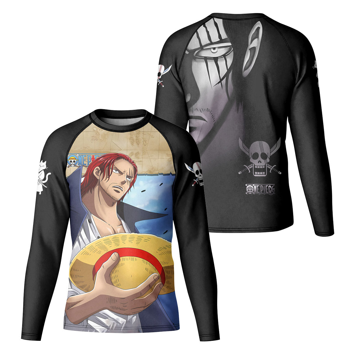 One Piece Four Emperor Shanks Kid Rash Guard