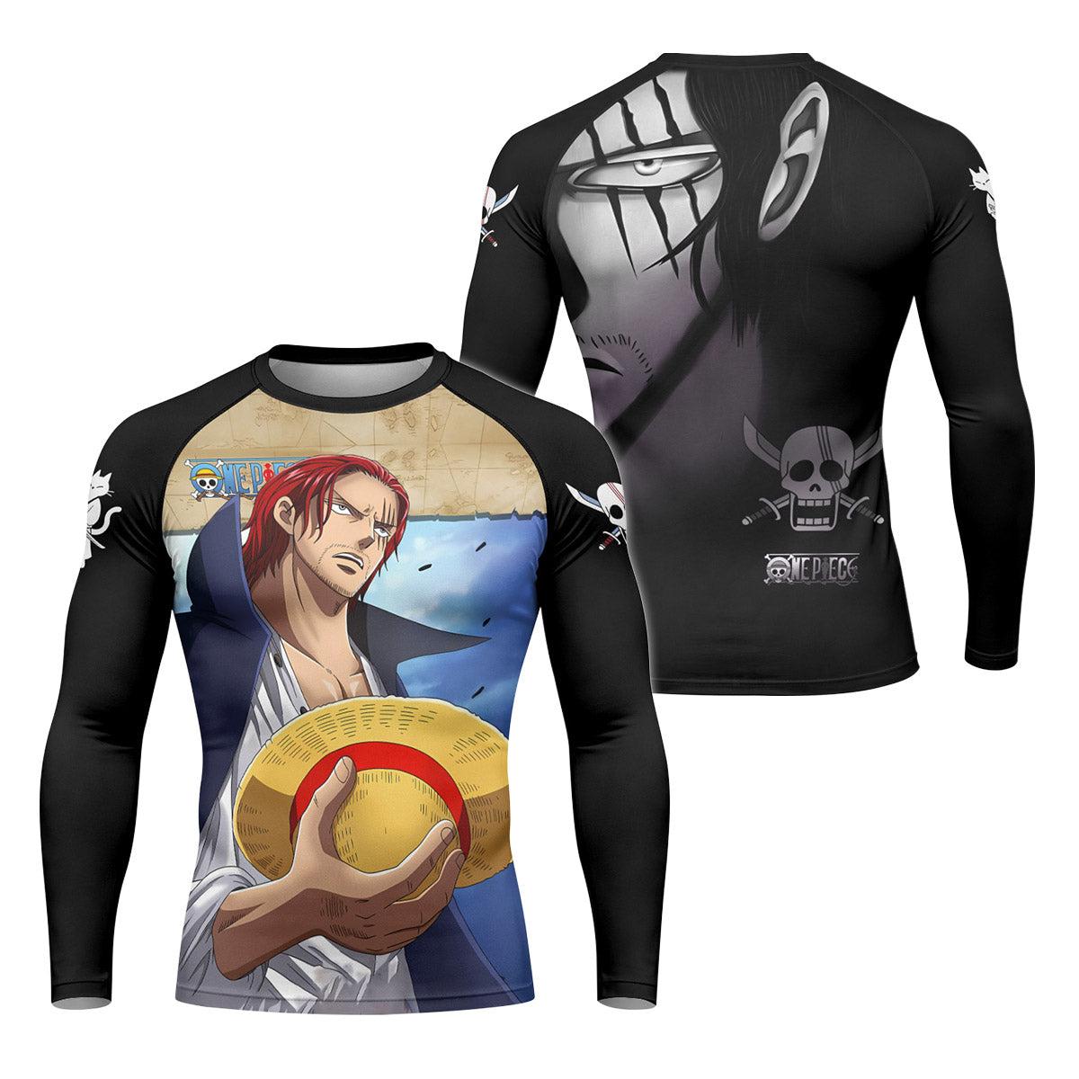 One Piece Four Emperor Shanks Rash Guard