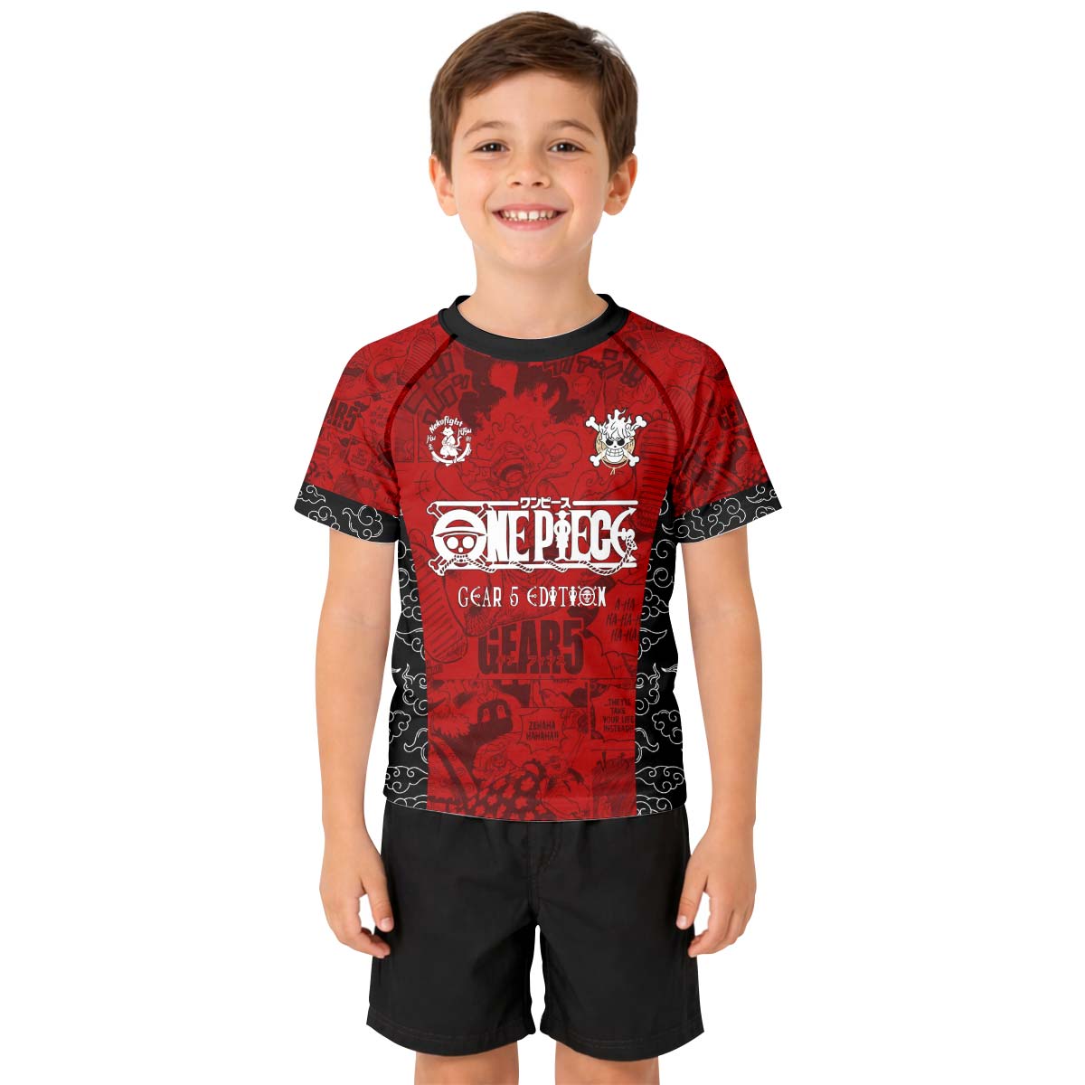 One Piece Luffy Gear 5 Kid Rash Guard