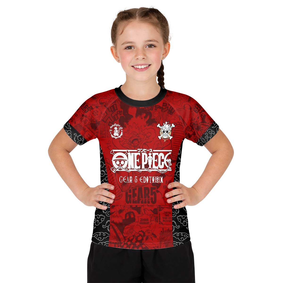 One Piece Luffy Gear 5 Kid Rash Guard