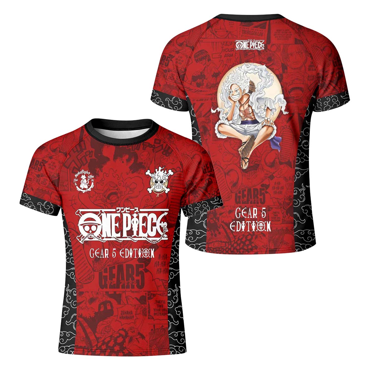 One Piece Luffy Gear 5 Kid Rash Guard