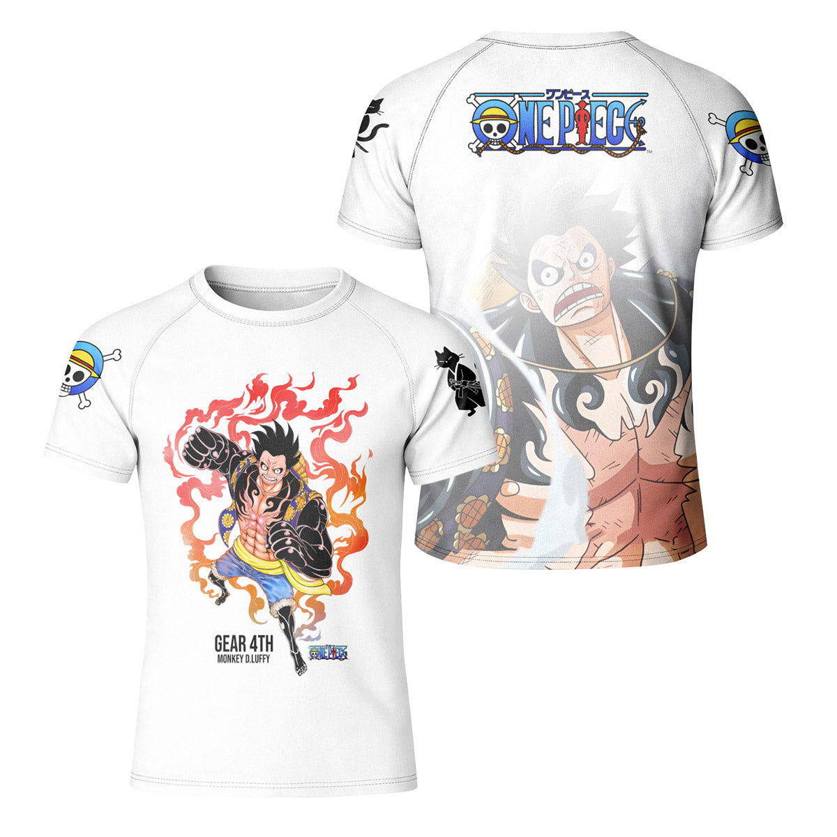 One Piece Luffy Gear Fourth Kid Rash Guard