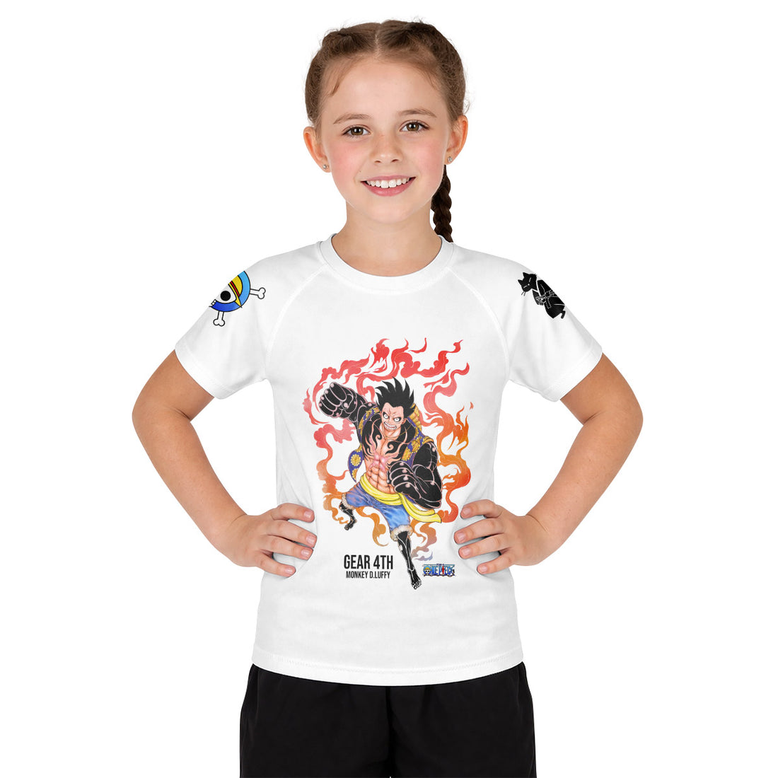 One Piece Luffy Gear Fourth Kid Rash Guard