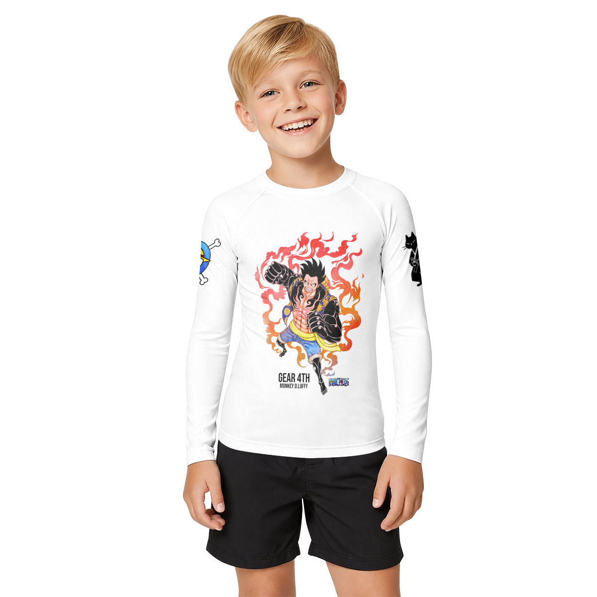 One Piece Luffy Gear Fourth Kid Rash Guard