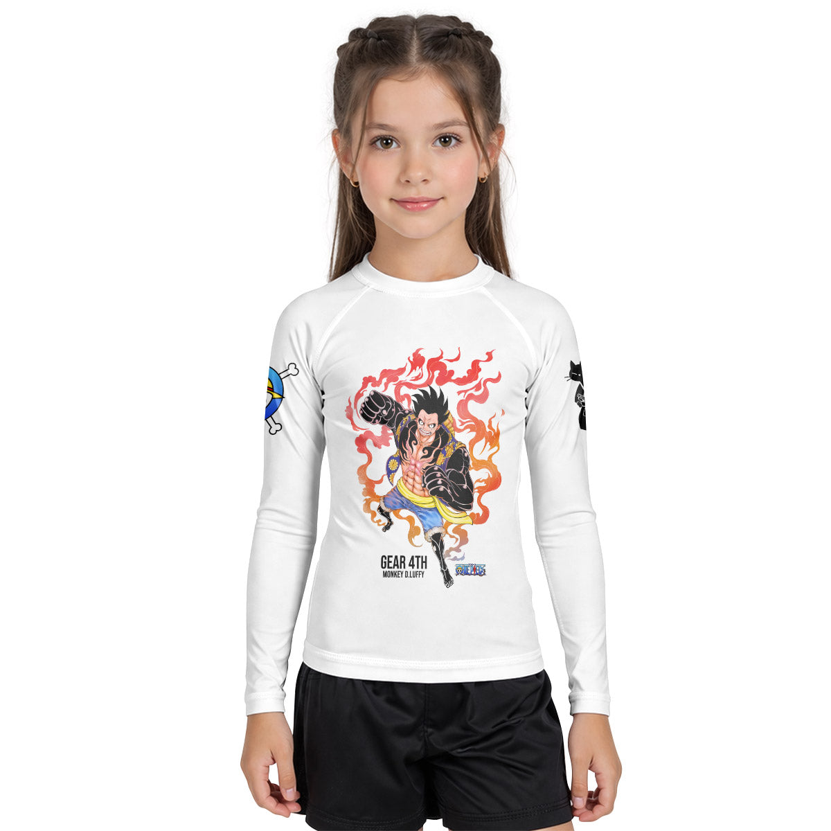 One Piece Luffy Gear Fourth Kid Rash Guard