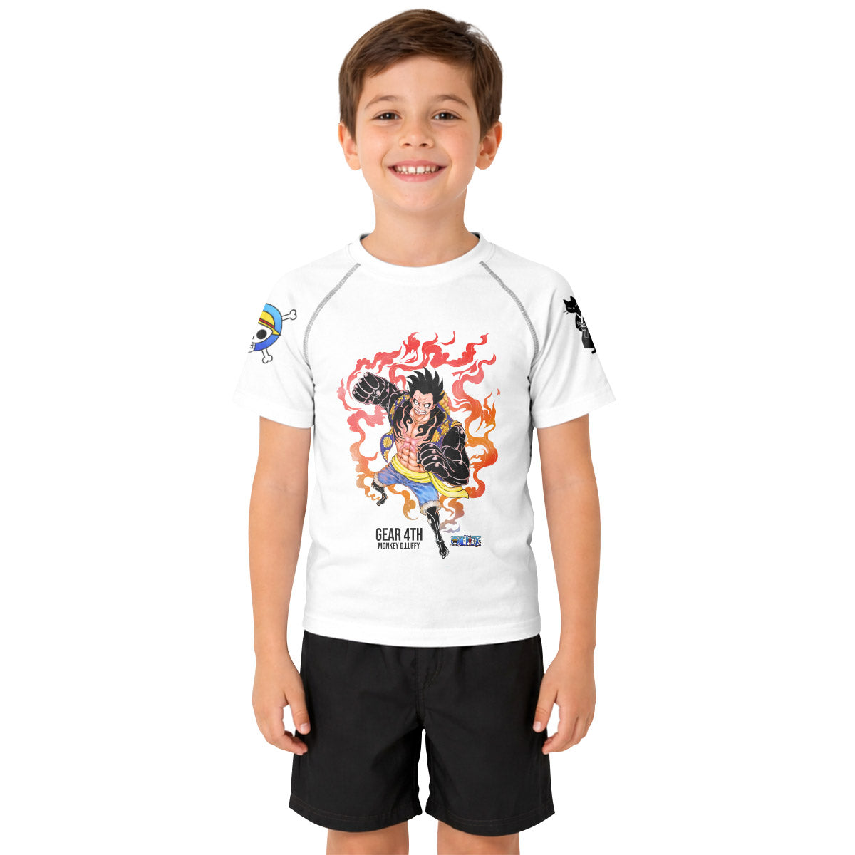 One Piece Luffy Gear Fourth Kid Rash Guard