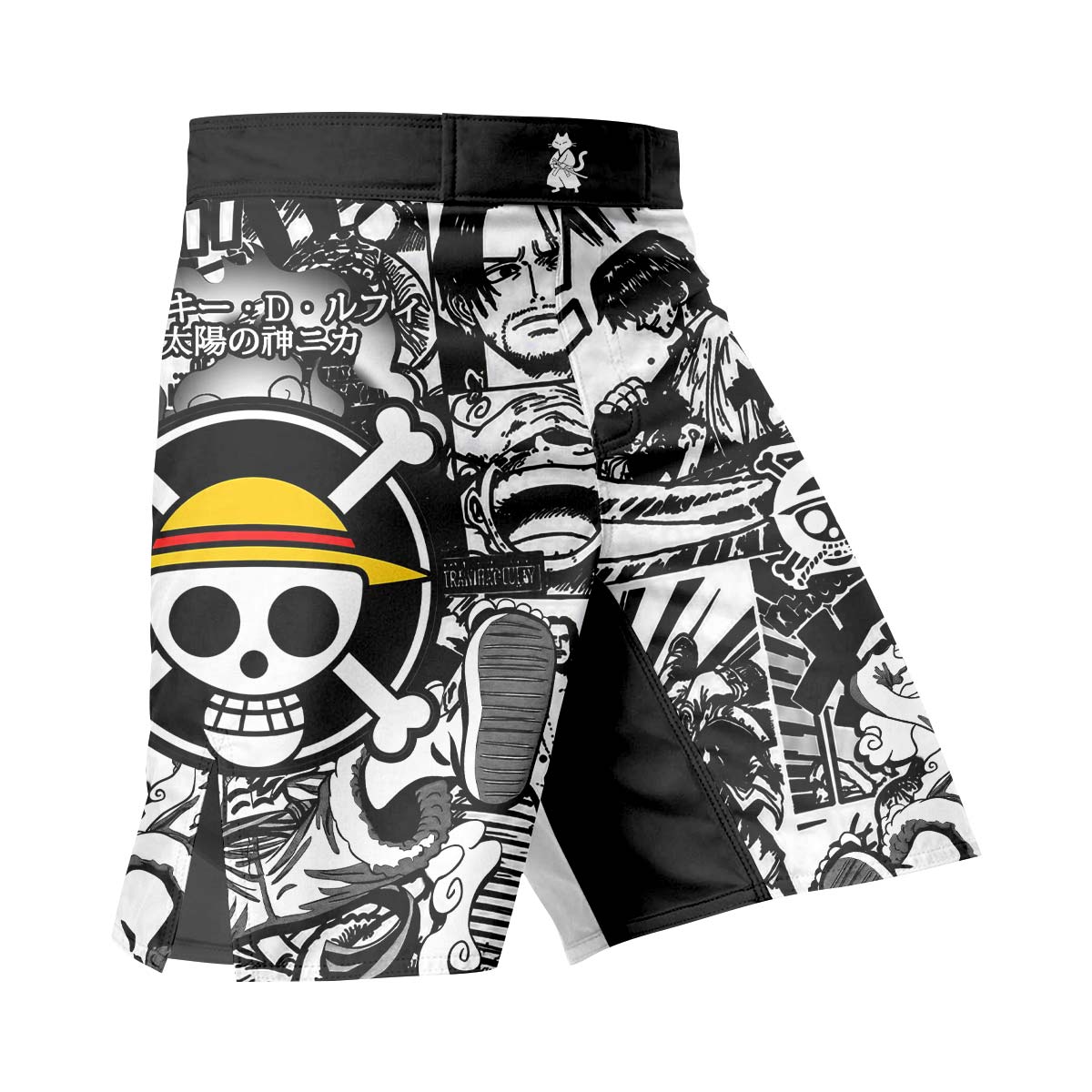  One Piece Manga Black Fight Shorts