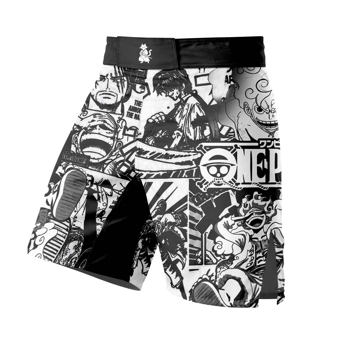  One Piece Manga Black Fight Shorts