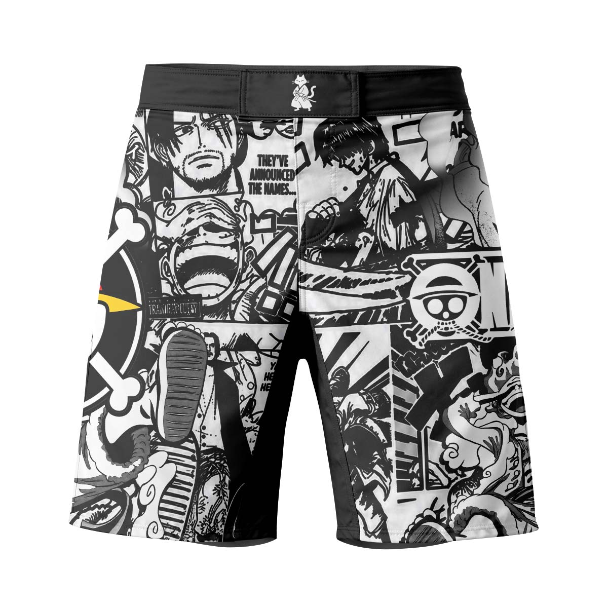 One Piece Manga Black Fight Shorts