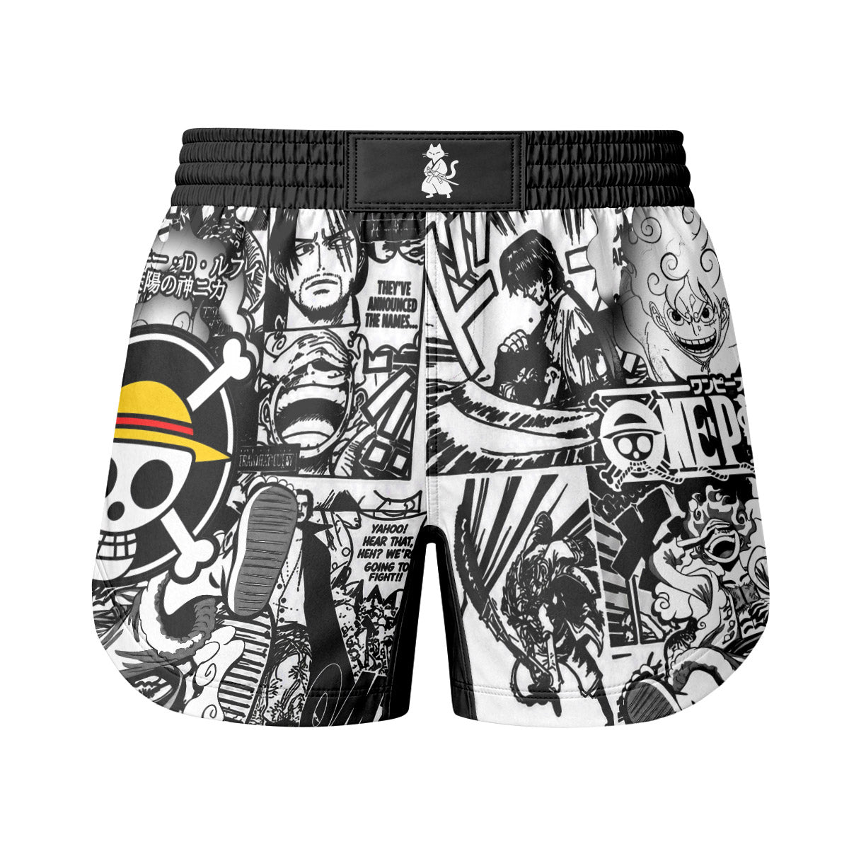  One Piece Manga Black Grappling Shorts