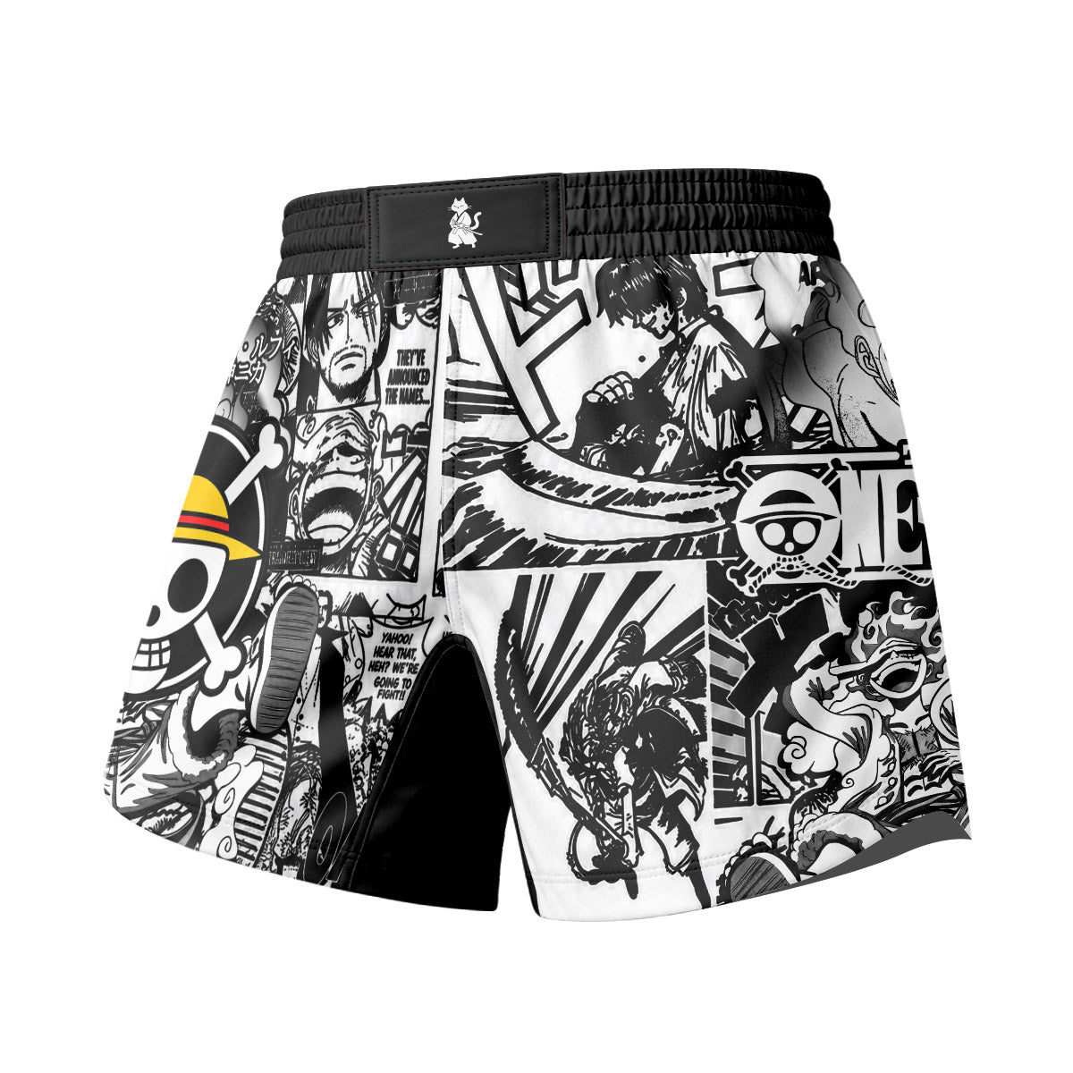  One Piece Manga Black Grappling Shorts