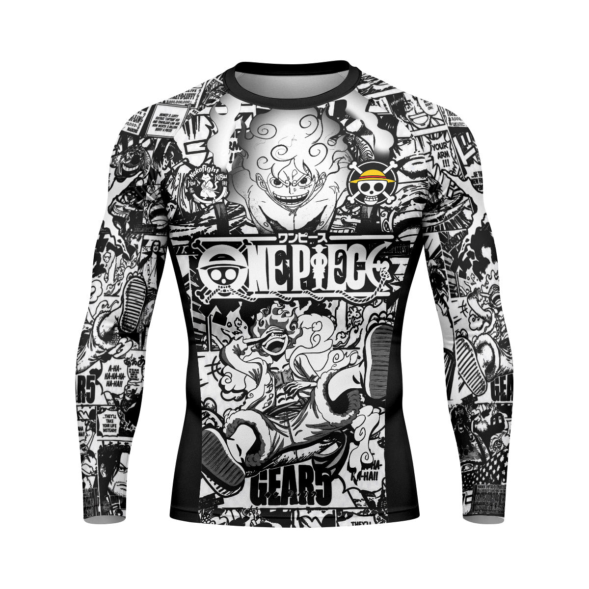  One Piece Manga Black Rash Guard
