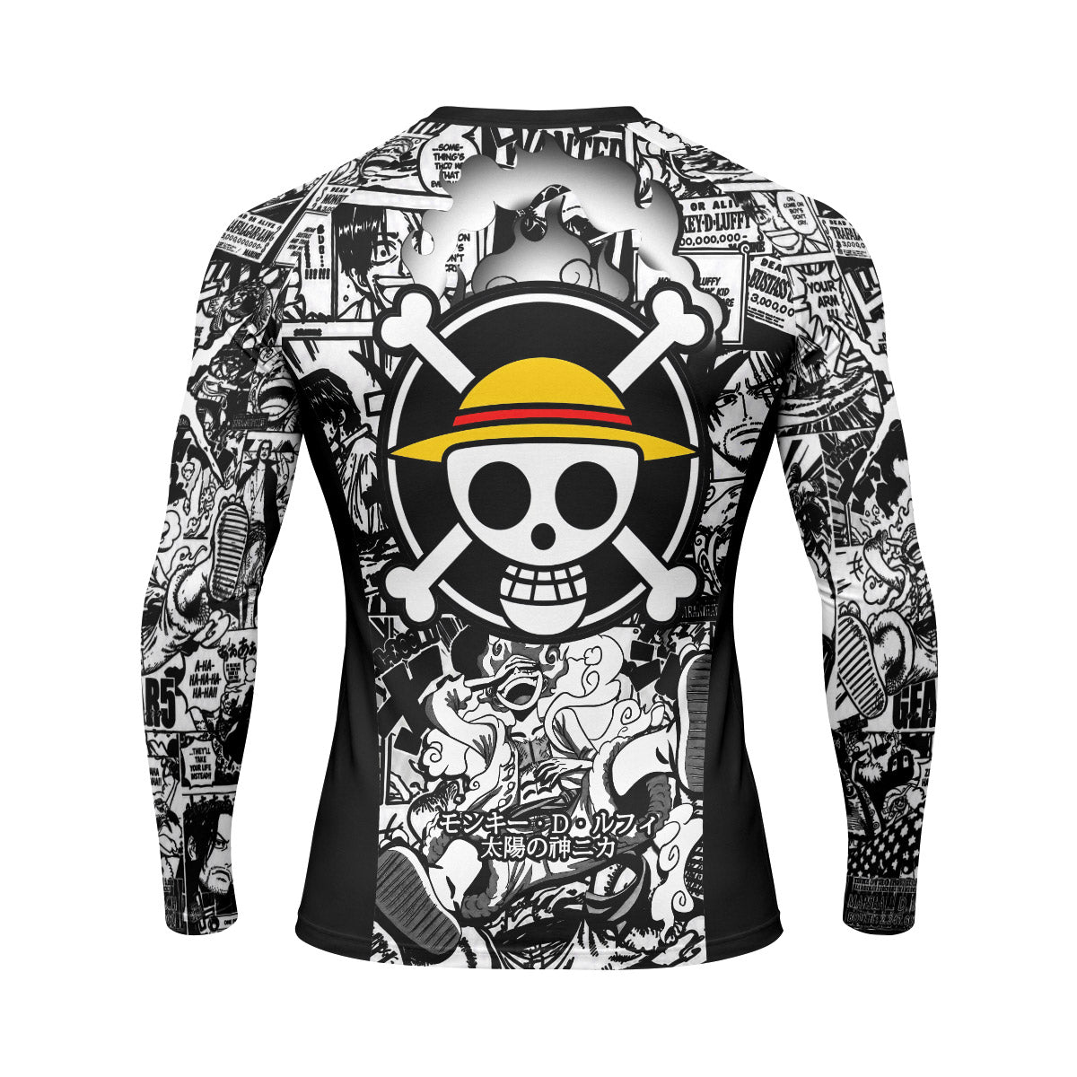  One Piece Manga Black Rash Guard