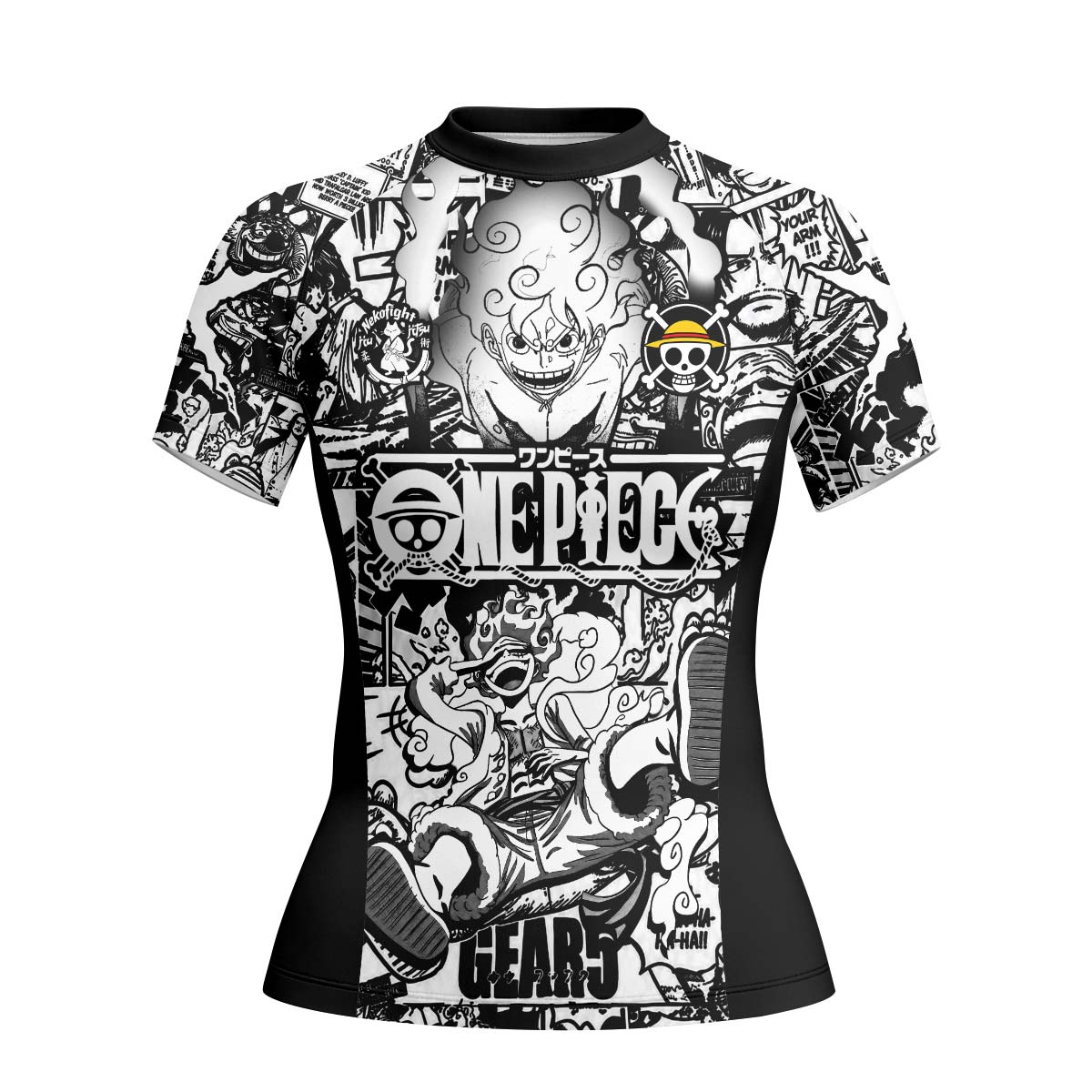 One Piece Manga Black Rash Guard