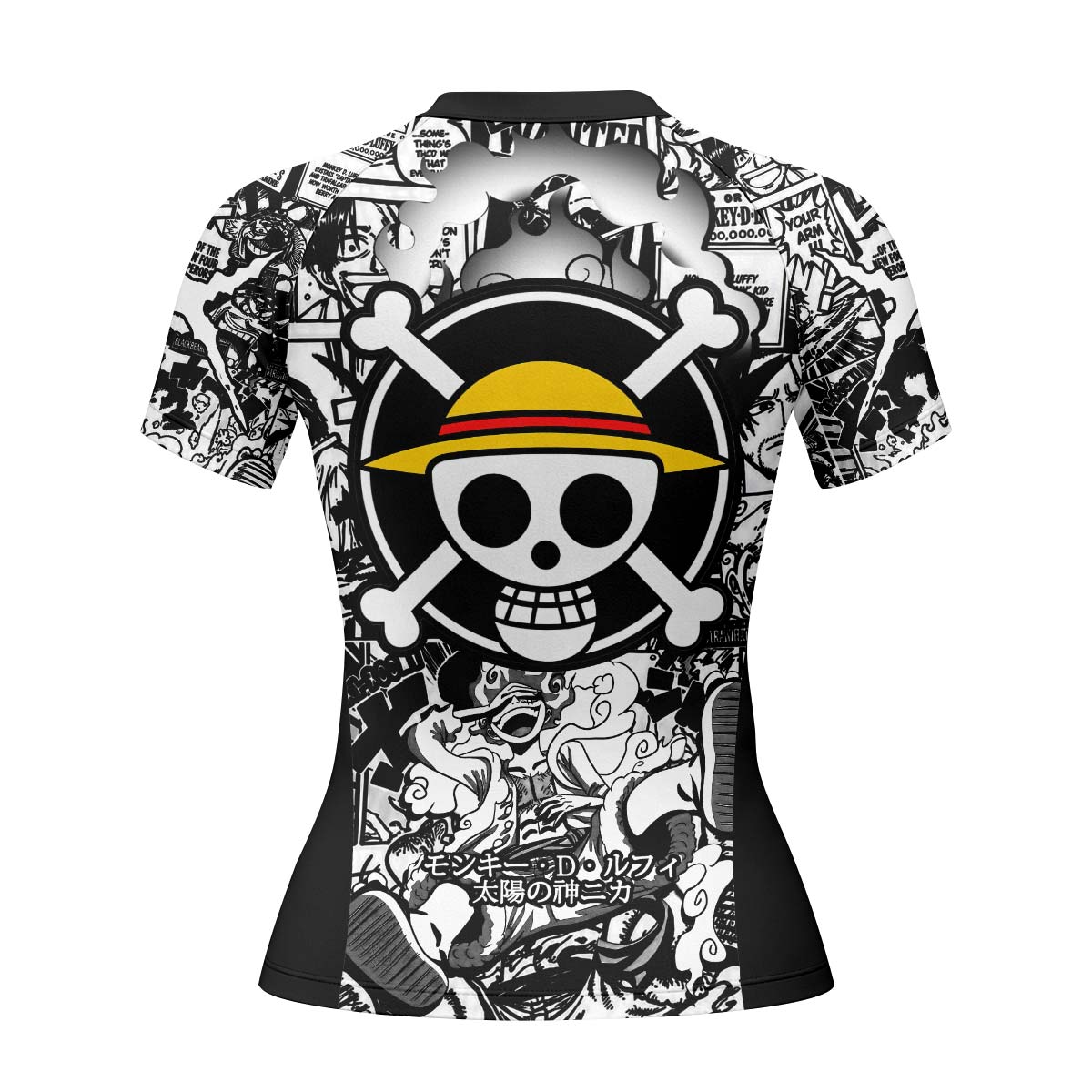 One Piece Manga Black Rash Guard