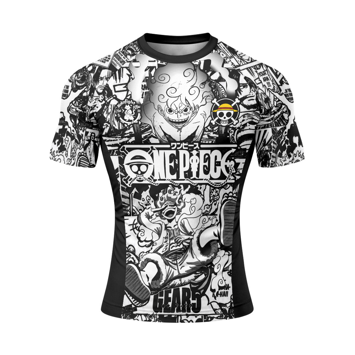 One Piece Manga Black Rash Guard