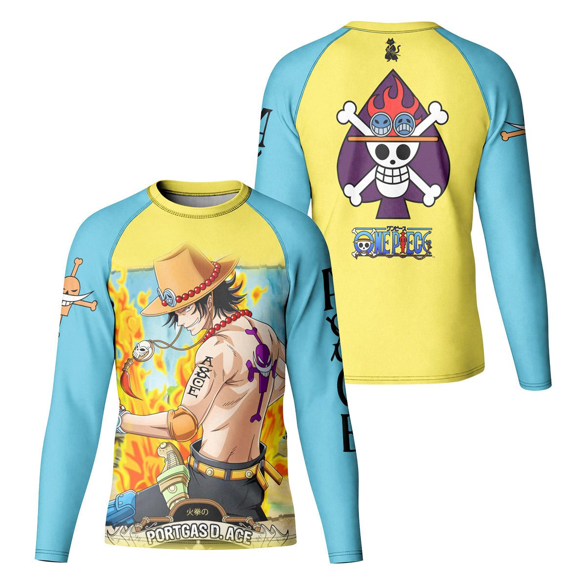 One Piece Portgas D Ace Kid Rash Guard