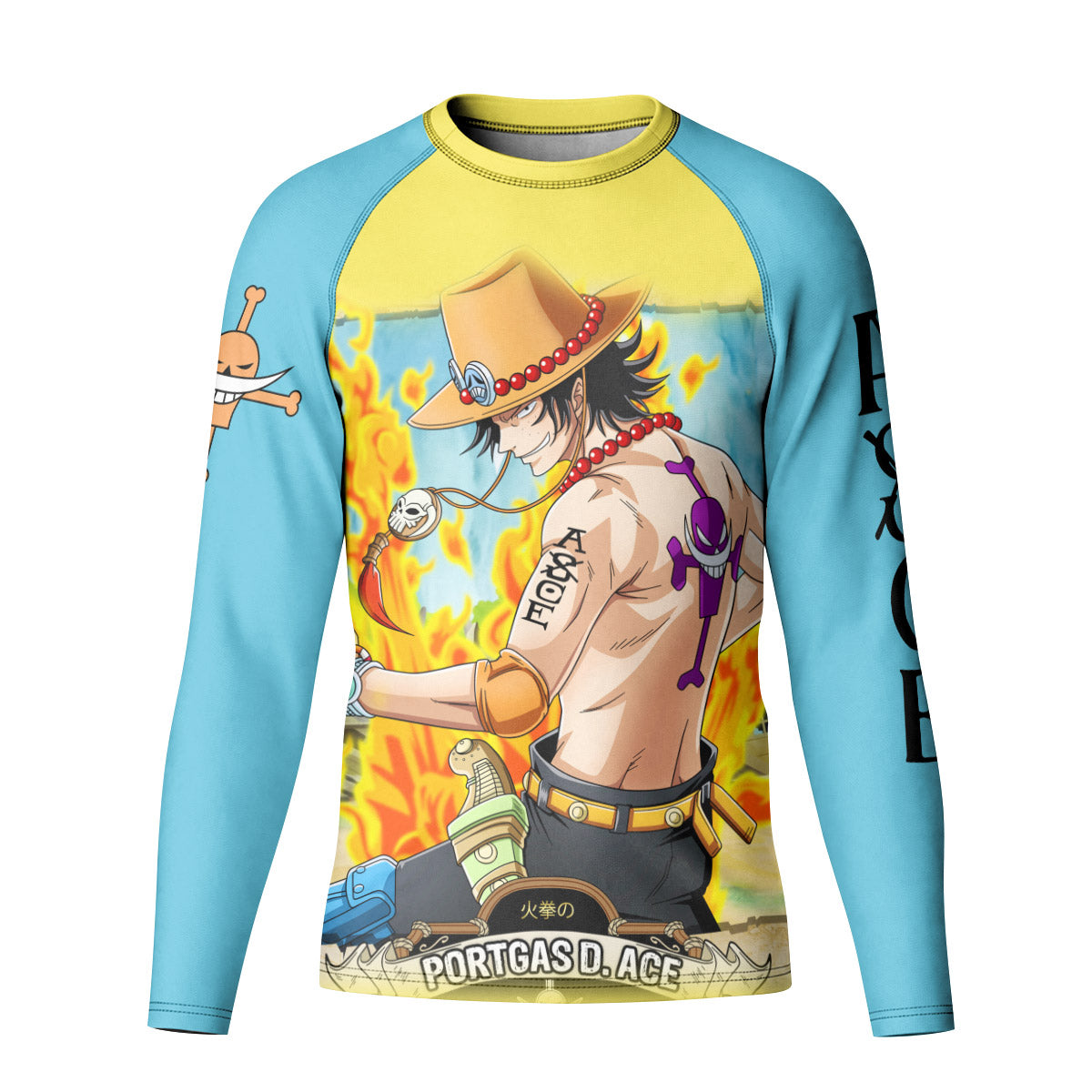 One Piece Portgas D Ace Kid Rash Guard