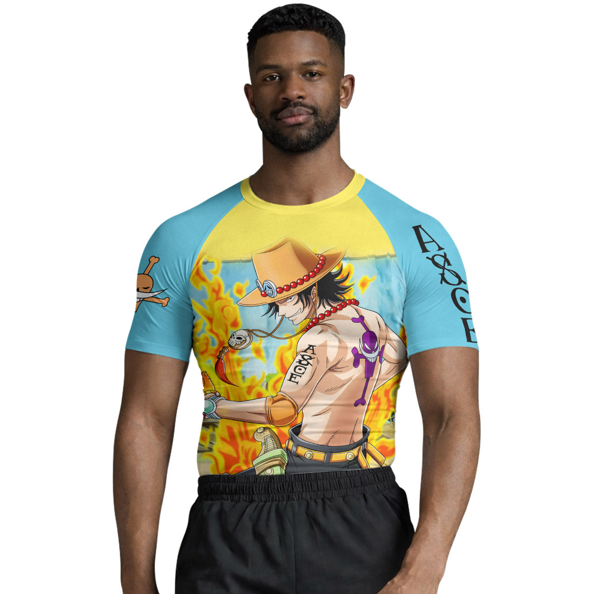 One Piece Portgas D Ace Rash Guard