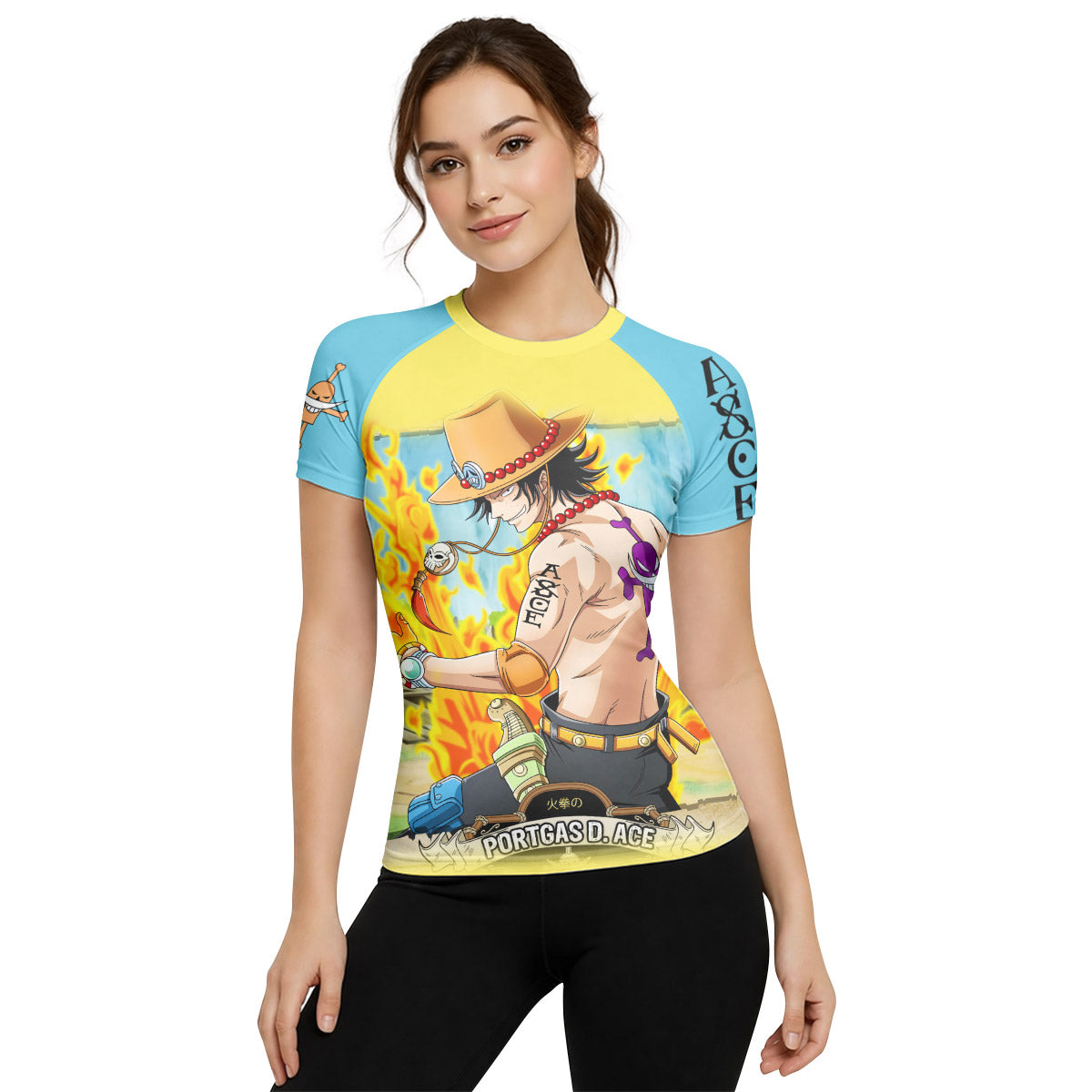 One Piece Portgas D Ace Rash Guard