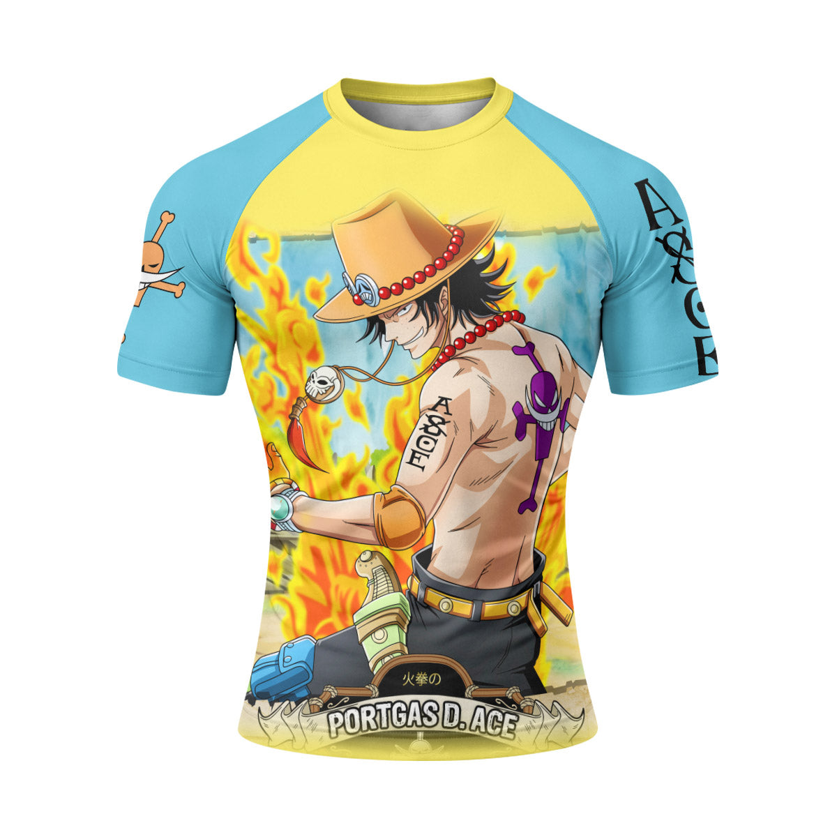 One Piece Portgas D Ace Rash Guard